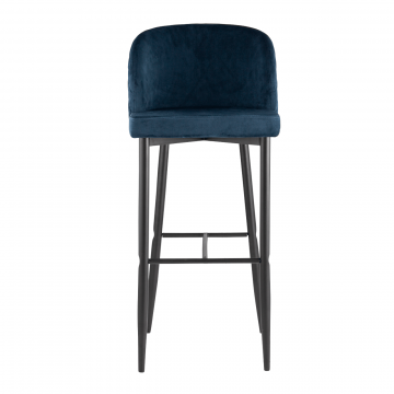 Стул барный Оскар велюр сине-зеленый