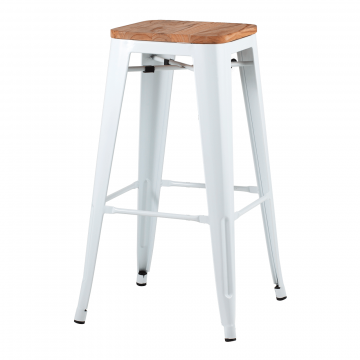 Стул барный TOLIX WOOD белый глянцевый