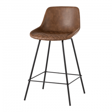 Стул полубарный TEXAS экокожа коричневый