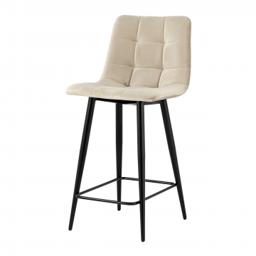 Стул полубарный Джанго велюр бежевый