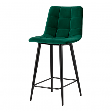 Стул полубарный Джанго велюр зелёный