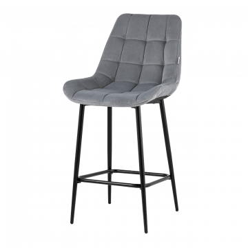 Стул полубарный Флекс велюр серый