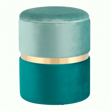 Пуф Кэрри с ящиком велюр бирюзовый