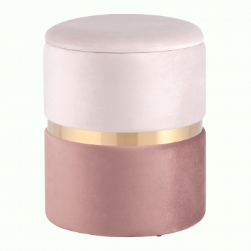 Пуф Кэрри с ящиком велюр розовый