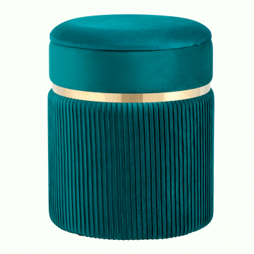 Пуф Миранда с ящиком велюр бирюзовый