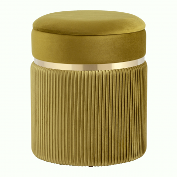 Пуф Миранда с ящиком велюр оливковый