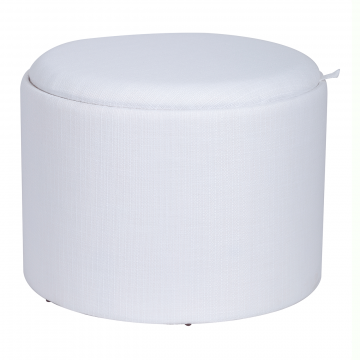 Пуф-столик с ящиком Хюгге L рогожка белый