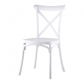 Стул Кроссбэк пластиковый белый