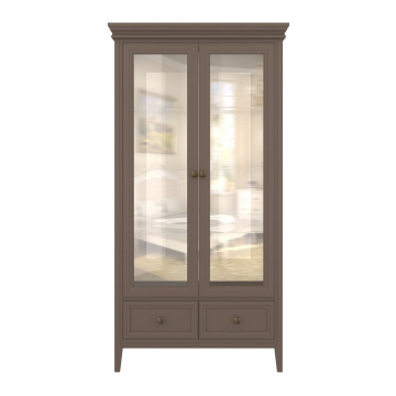 Сервант стеклянный с зеркалом 