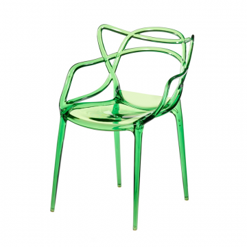 Стул Masters прозрачный зелёный