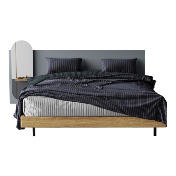 КРОВАТЬ MARK 160x200 Ral 7012 панель слева Коллекция Mark