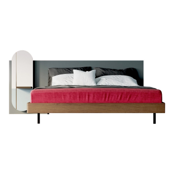 КРОВАТЬ MARK 160x200 Ral 7046 панель слева Коллекция Mark