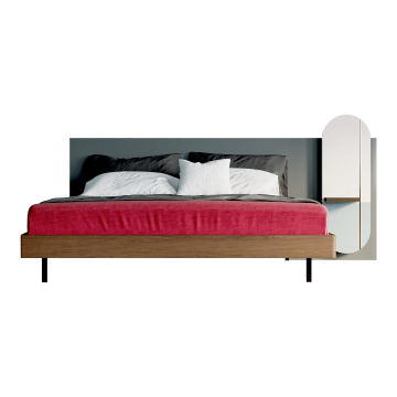 КРОВАТЬ MARK 180x200 Ral 7046 панель справа Коллекция Mark