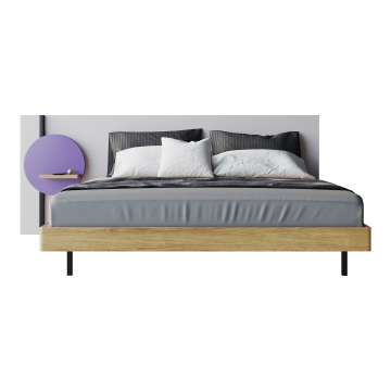 КРОВАТЬ MARK 160x200 Ral 7047 панель слева Коллекция Mark