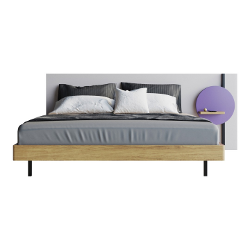 КРОВАТЬ MARK 180x200 Ral 7047 панель справа Коллекция Mark