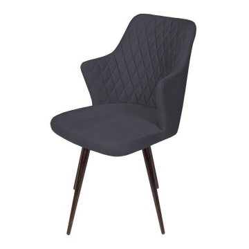 Стул поворотный на 90 градусов, функция возврата, антишум Hunt ромб, бархат 03 / чёрный конус 14808