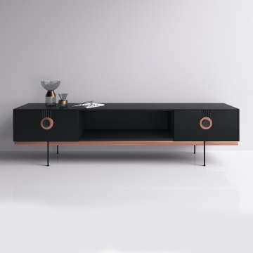 ТУМБА ТВ LAGO черная коллекция Living