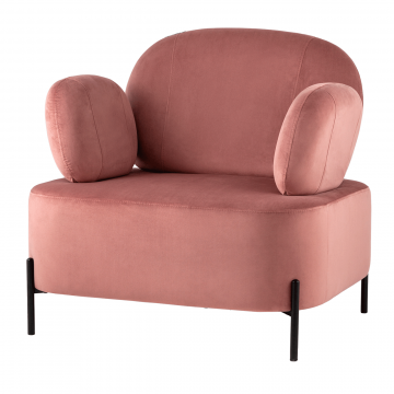 Кресло Кэнди с подлокотниками велюр пыльно-розовый