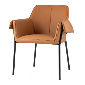 Кресло Бесс экокожа коричневый