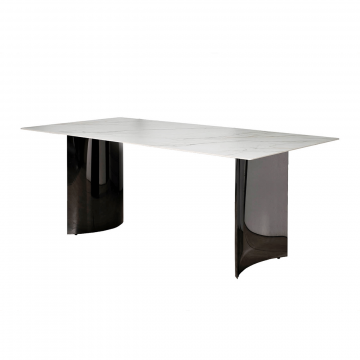 Стол обеденный иск.камень белый 180*90*75см