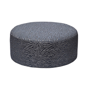 Пуф круглый Murano 80 жаккард принт синий Ana SIN 80*80*33см