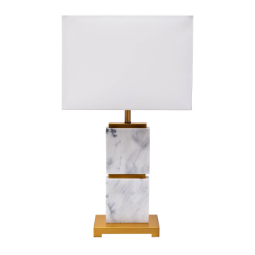 Лампа настольная h69см плафон прямоугольный 38*20см кремовый