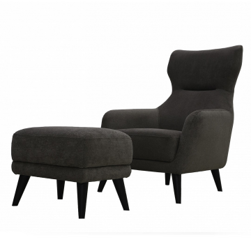 Кресло с пуфом Орландо в ткани 4 категории