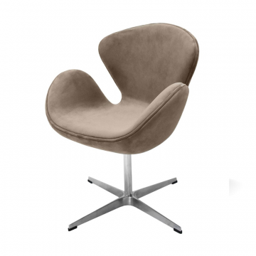 Кресло SWAN CHAIR латте, искусственная замша