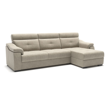 Boston диван-кровать с шезлонгом замша серый 6158