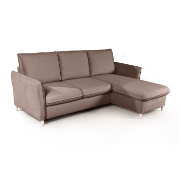 Hans диван-кровать с шезлонгом рогожка серый 6172