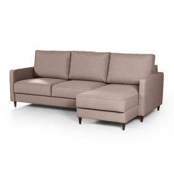 Oslo диван-кровать с шезлонгом рогожка серый 6240