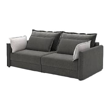 Incanto диван-кровать прямой бархат серый 6287