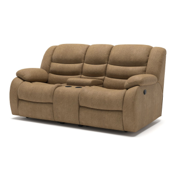 Ridberg диван 2 реклайнера и бар замша бежевый 6423