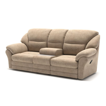 San-Remo диван 2 реклайнера и бар велюр бежевый 6609