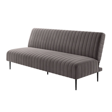 Baccara диван-кровать трехместный прямой без подлокотников, бархат антрацит 14 14473