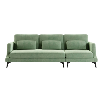 Albert диван прямой трехместный, бархат зеленый 19 14607