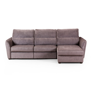 Marco диван-кровать с шезлонгом замша серый 6595