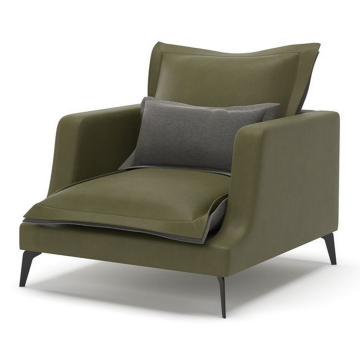 Rey кресло замша зеленый/серый 6306