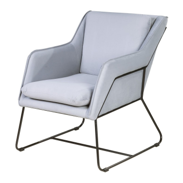 Кресло Alex, велюр светло-серый 26