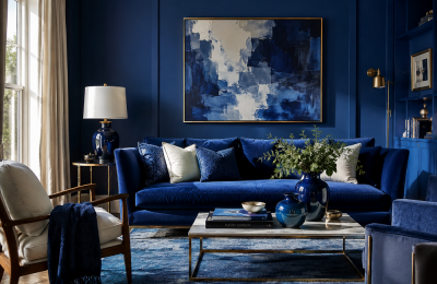Luminous Blue (сияющий синий) в интерьере: как использовать цвет 2027 года по версии WGSN и Coloro