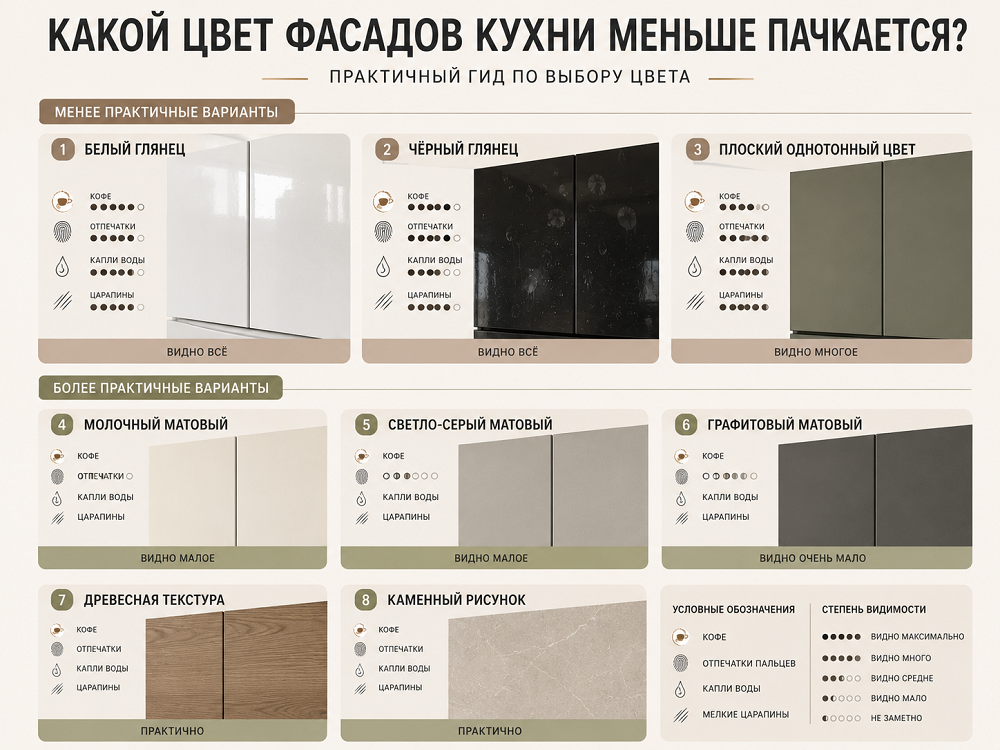 Какой цвет фасадов лучше скрывает загрязнения