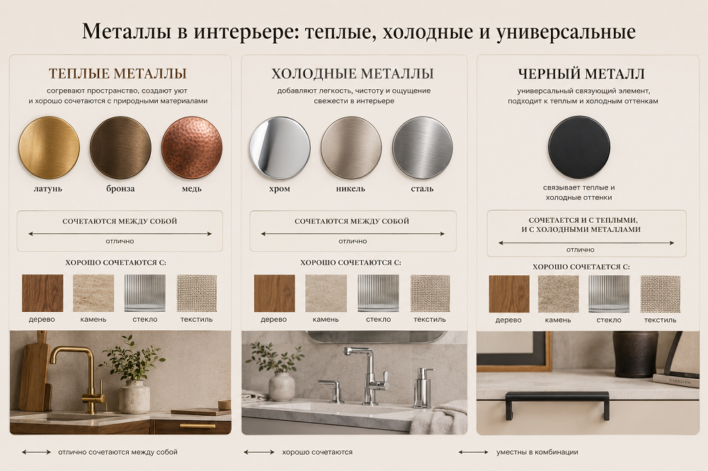 Какие металлы относятся к теплым и холодным