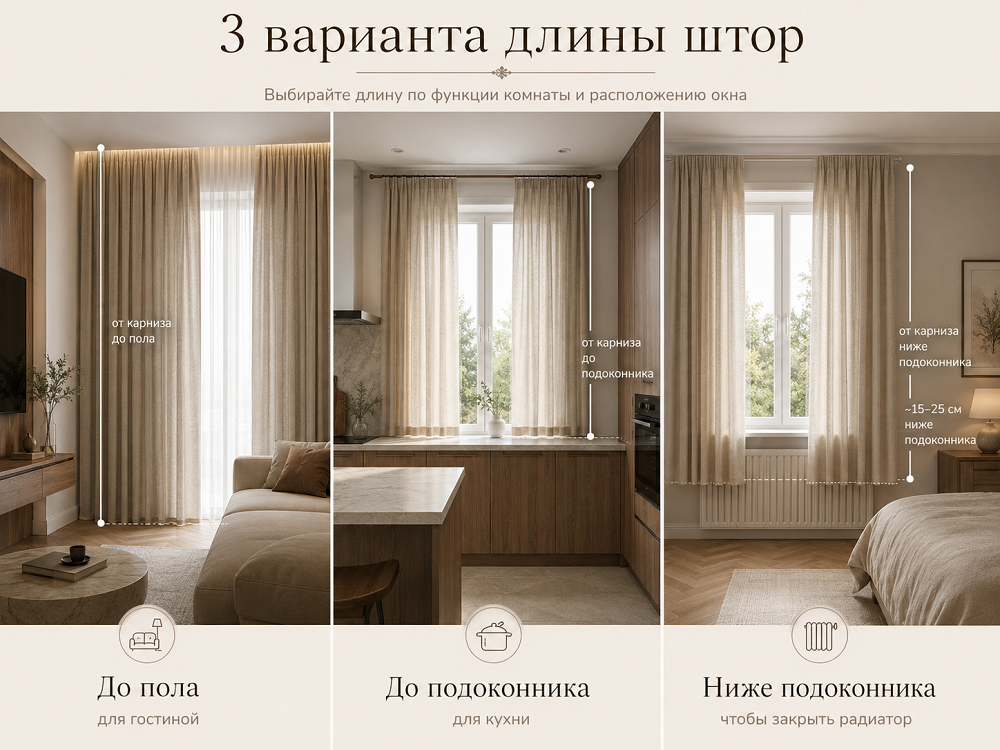 Длина штор