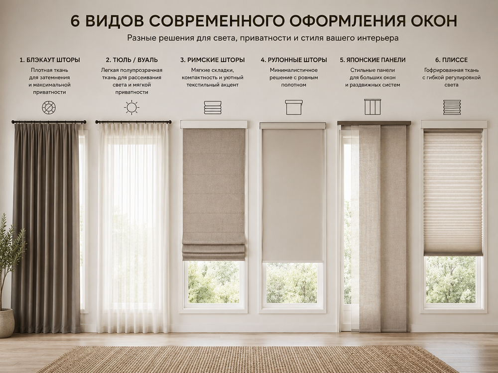 Шторы в интерьере задают настроение комнаты, регулирует свет и связывает вместе остальной текстиль, мебель и отделку