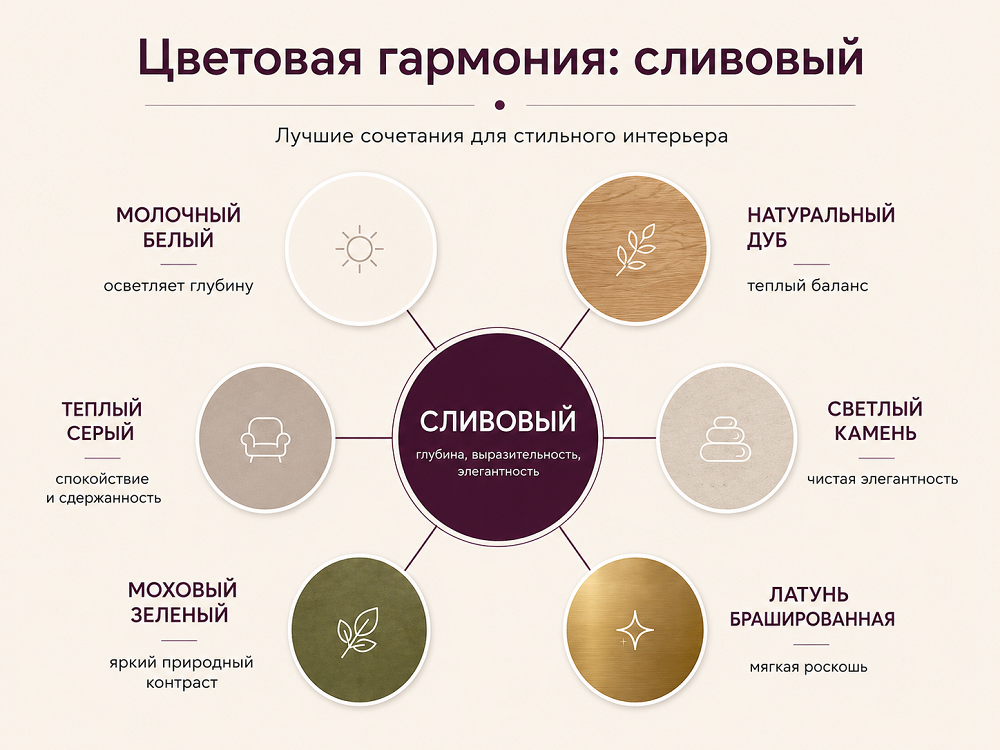 С чем сочетать сливовый цвет