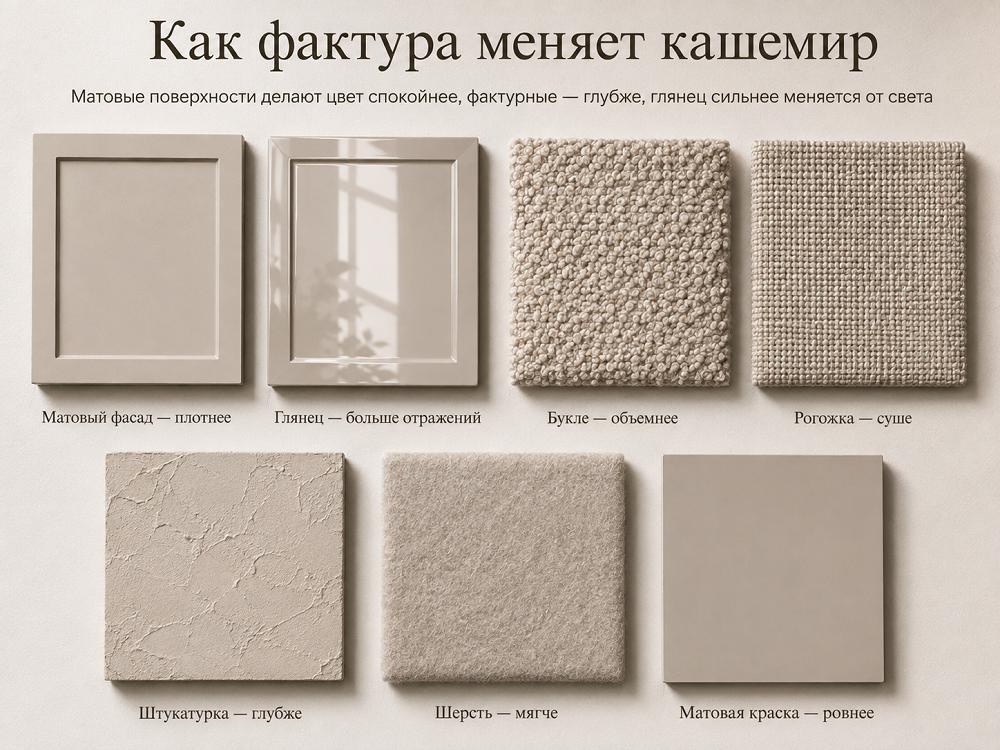 Как фактура меняет цвет кашемир