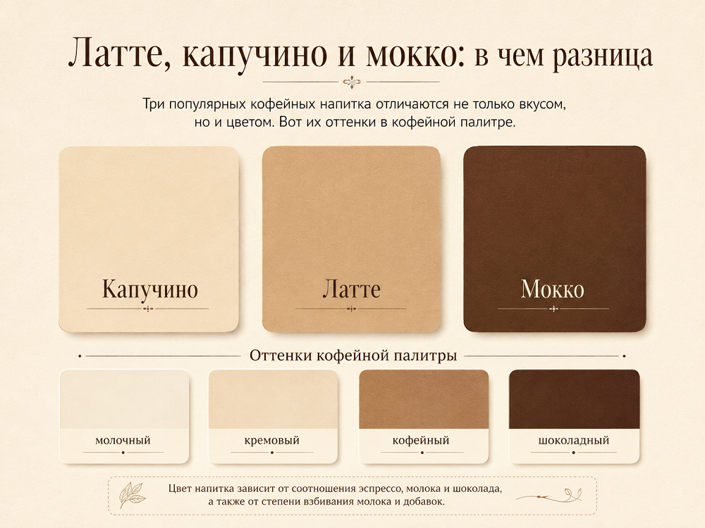 Чем латте отличается от капучино и мокко