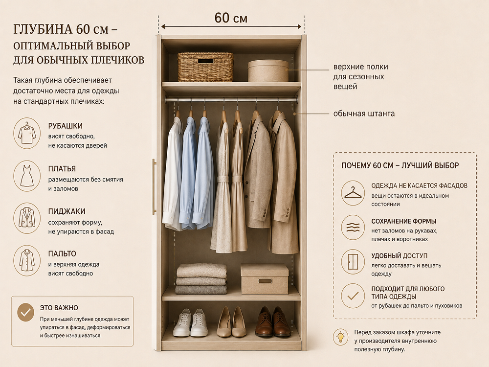 Шкаф глубиной 60 см