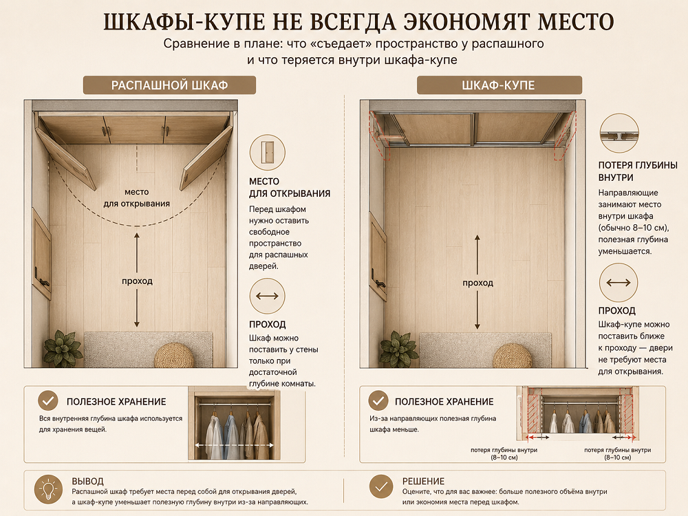 Почему купе не всегда экономит место