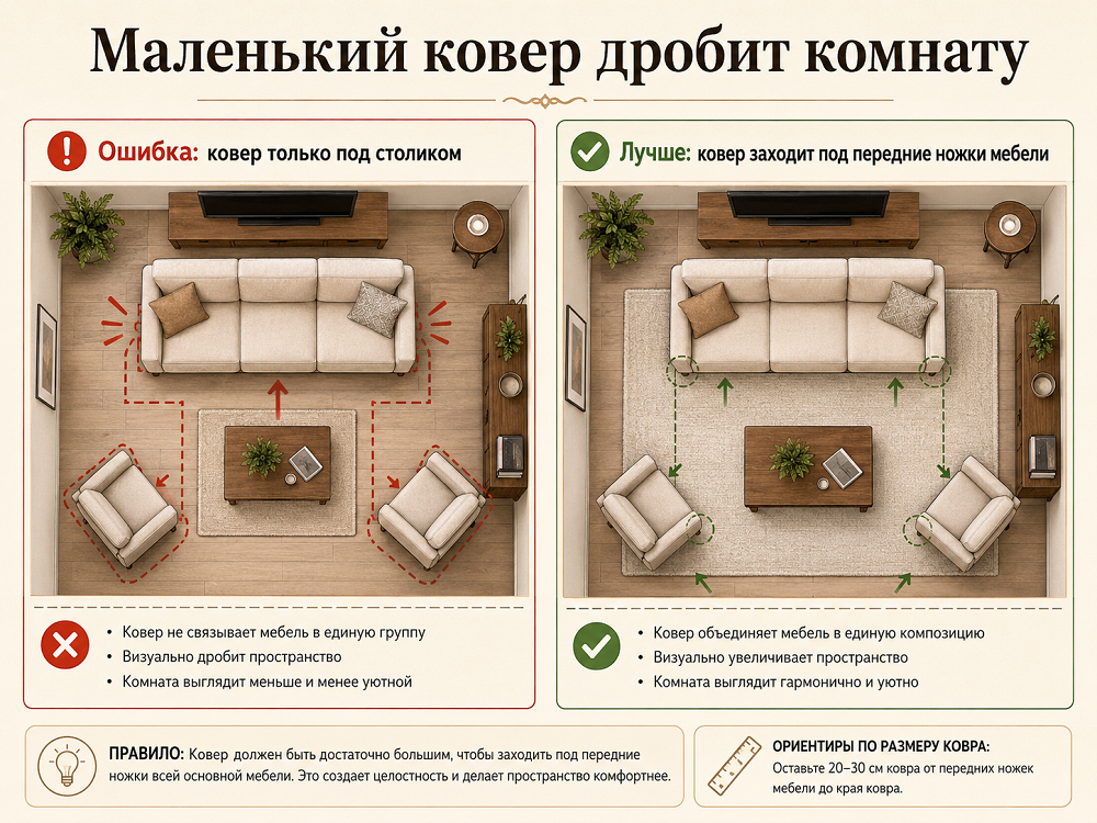 Маленький и большой ковер
